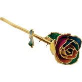 24K Solid Gold Rose- Rainbow